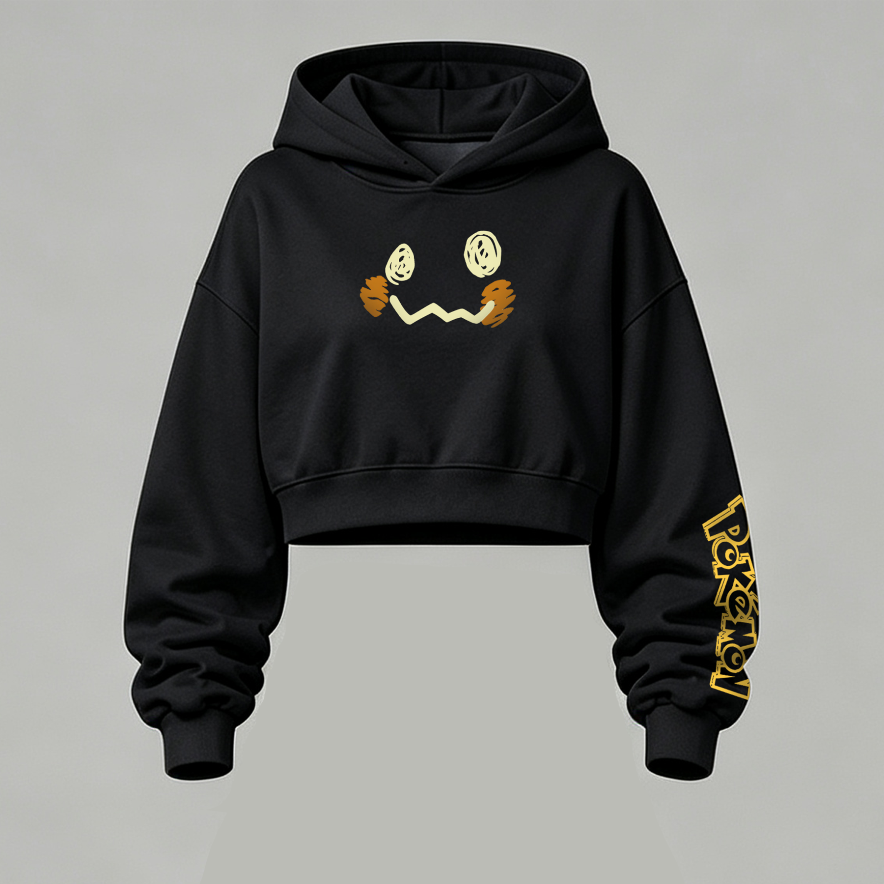 Pokémon Halloween Series Cropped Long Sleeve Hoodie & High Waist Jogger Pants Two Piece