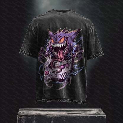 Unisex Anime Inspired Vintage Washed T-Shirt丨 Pokémon