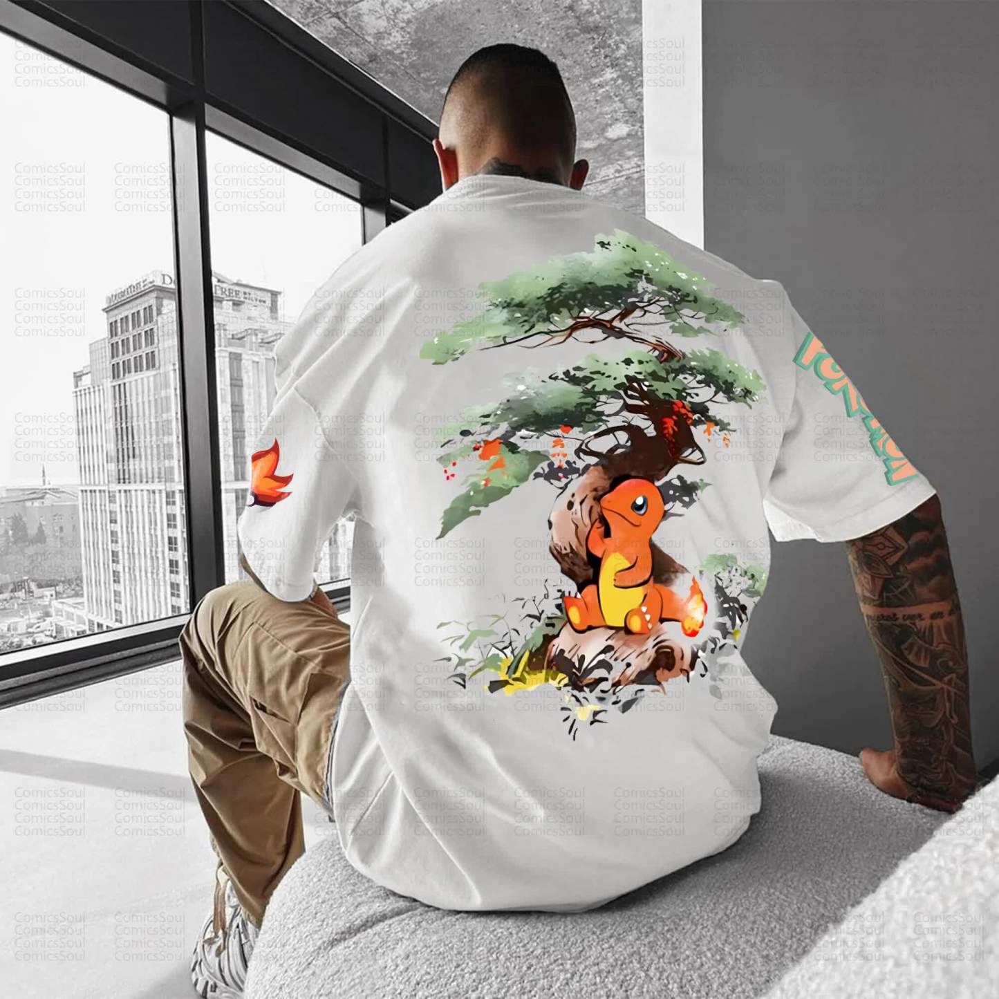 Unisex Anime Inspired Vintage T-Shirt丨Demon Slayer X Pokémon