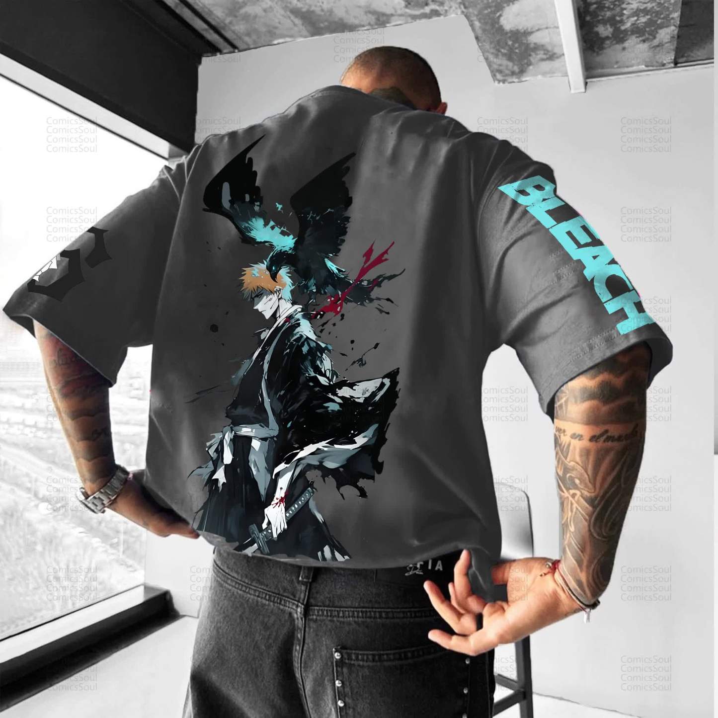 Unisex Anime Inspired Vintage T-Shirt丨Demon Slayer X Pokémon