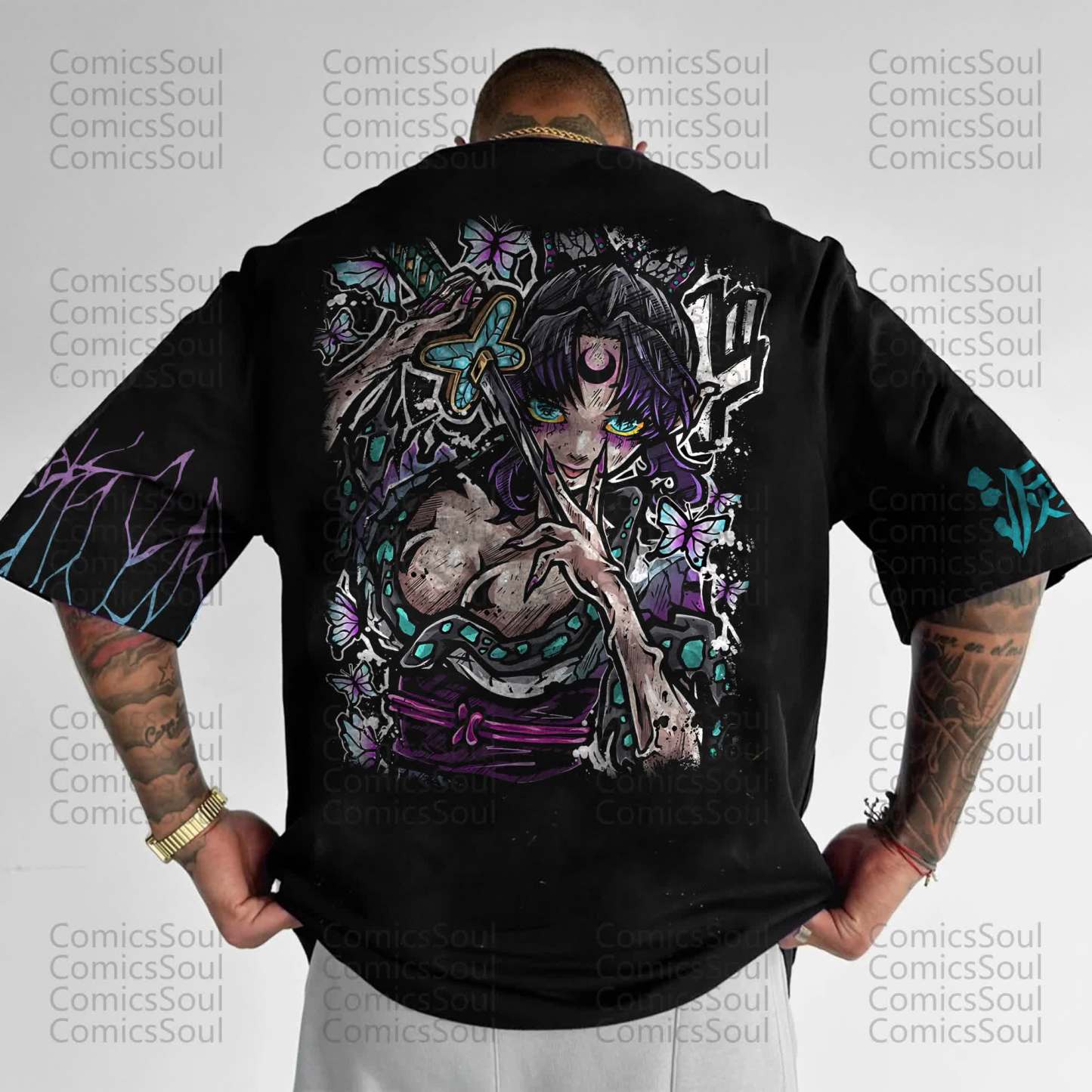 Unisex Anime Inspired Vintage T-Shirt丨Demon Slayer X Pokémon