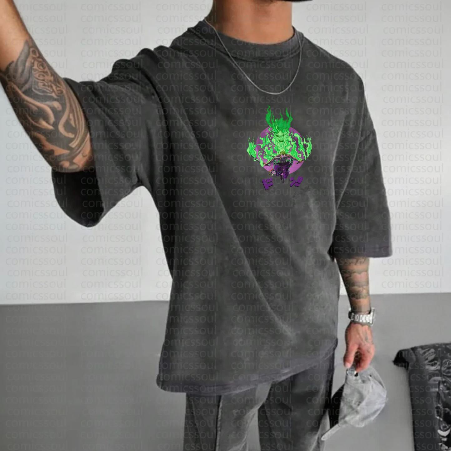 Unisex Anime Inspired Vintage Washed T-Shirt丨One Piece