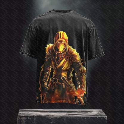 Unisex  Inspired Vintage Washed T-Shirt丨 Mortal Kombat