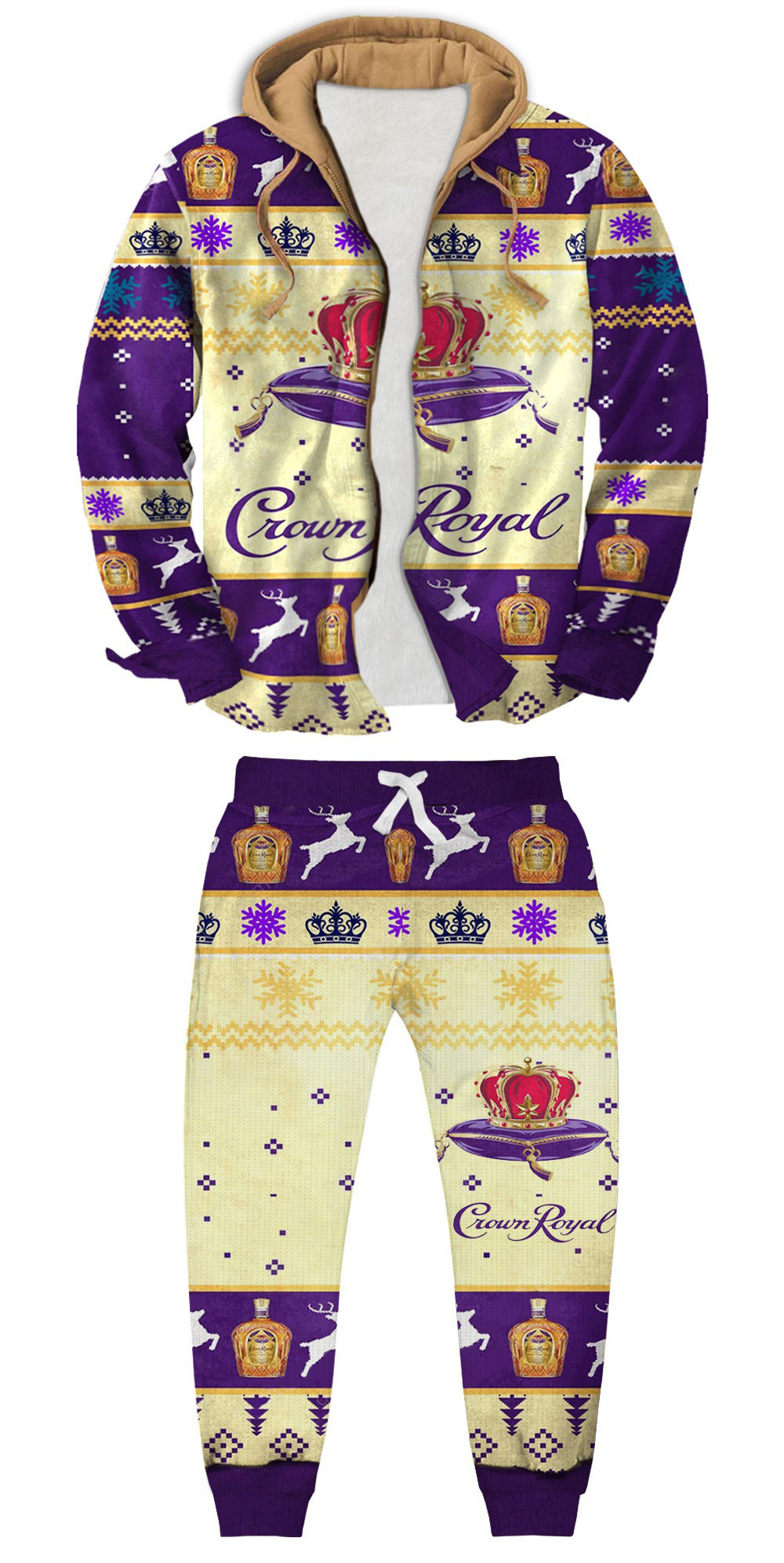 Unisex Fake Two Gradient Plaid Long-Sleeved Shirts Jacket Set