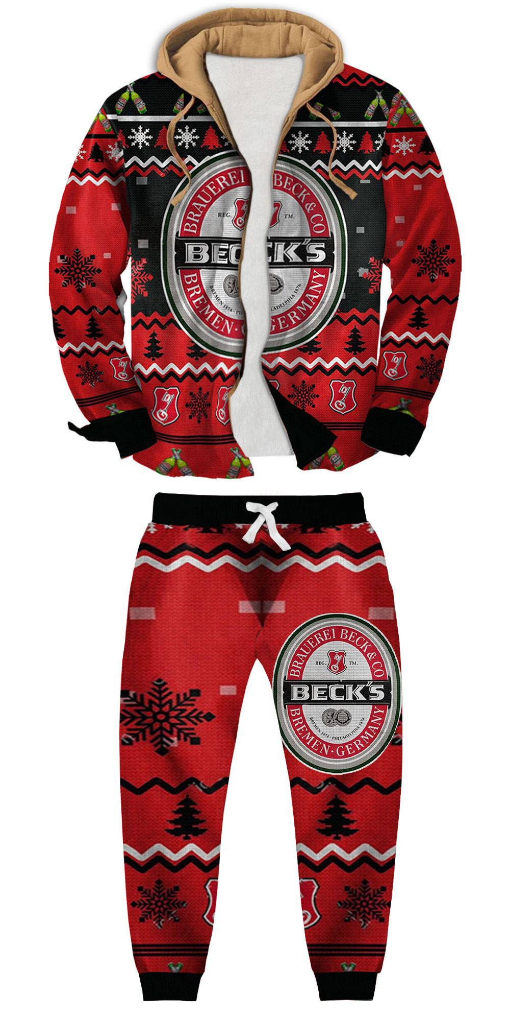 Unisex 3D Printed Bill’S Blend Rosé Ugly Christmas Sweatshirt