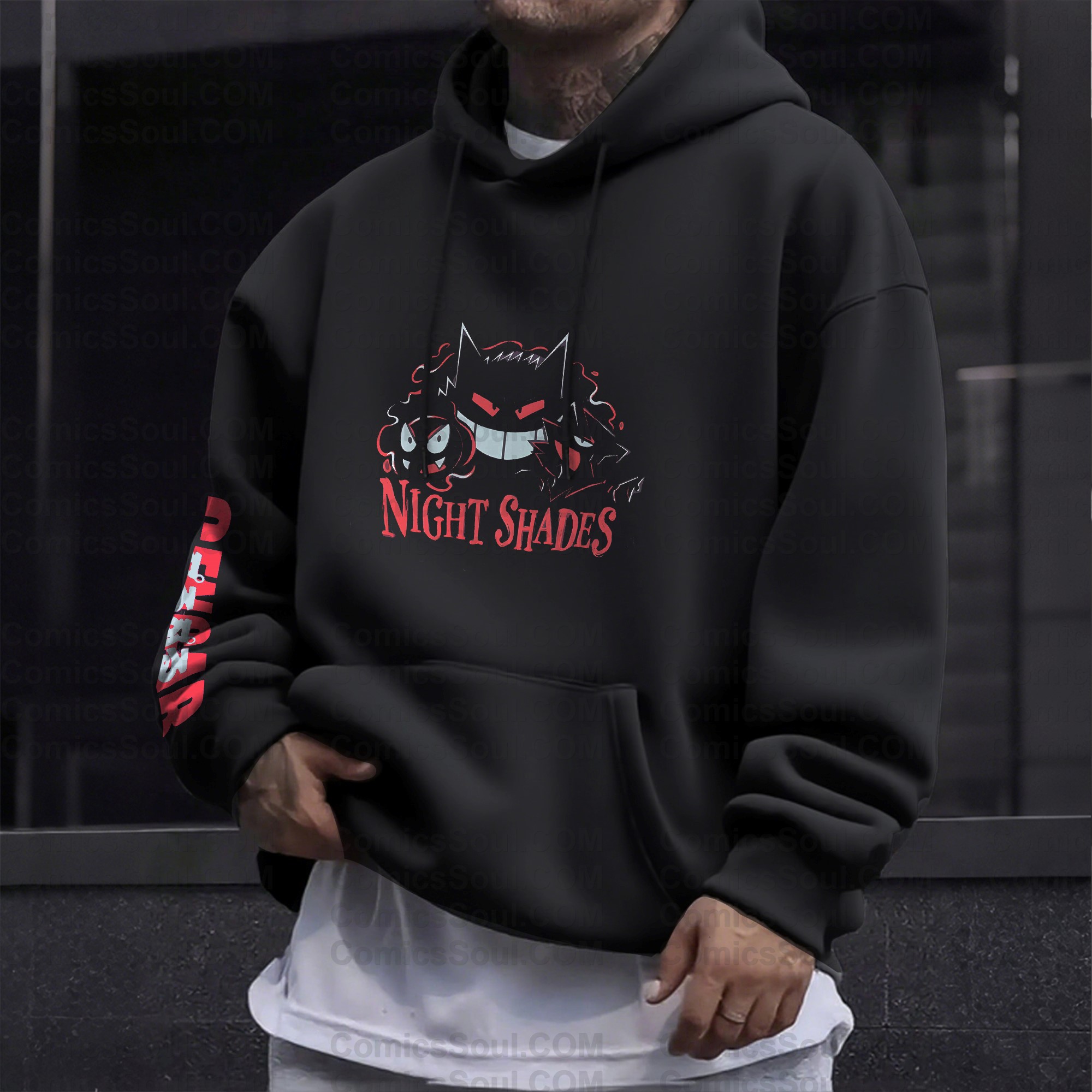 Unisex Anime Graphic Streetwear Vintage Plush Hoodie| Gengar
