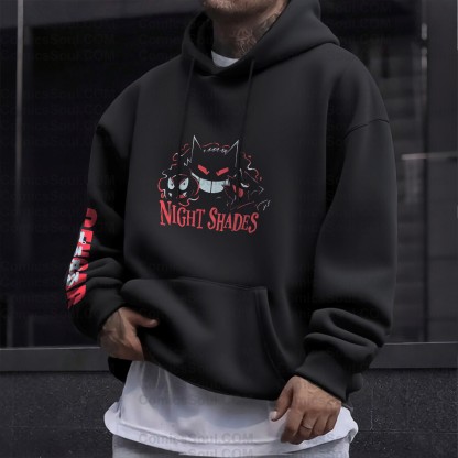 Unisex Anime Graphic Streetwear Vintage Plush Hoodie| Gengar