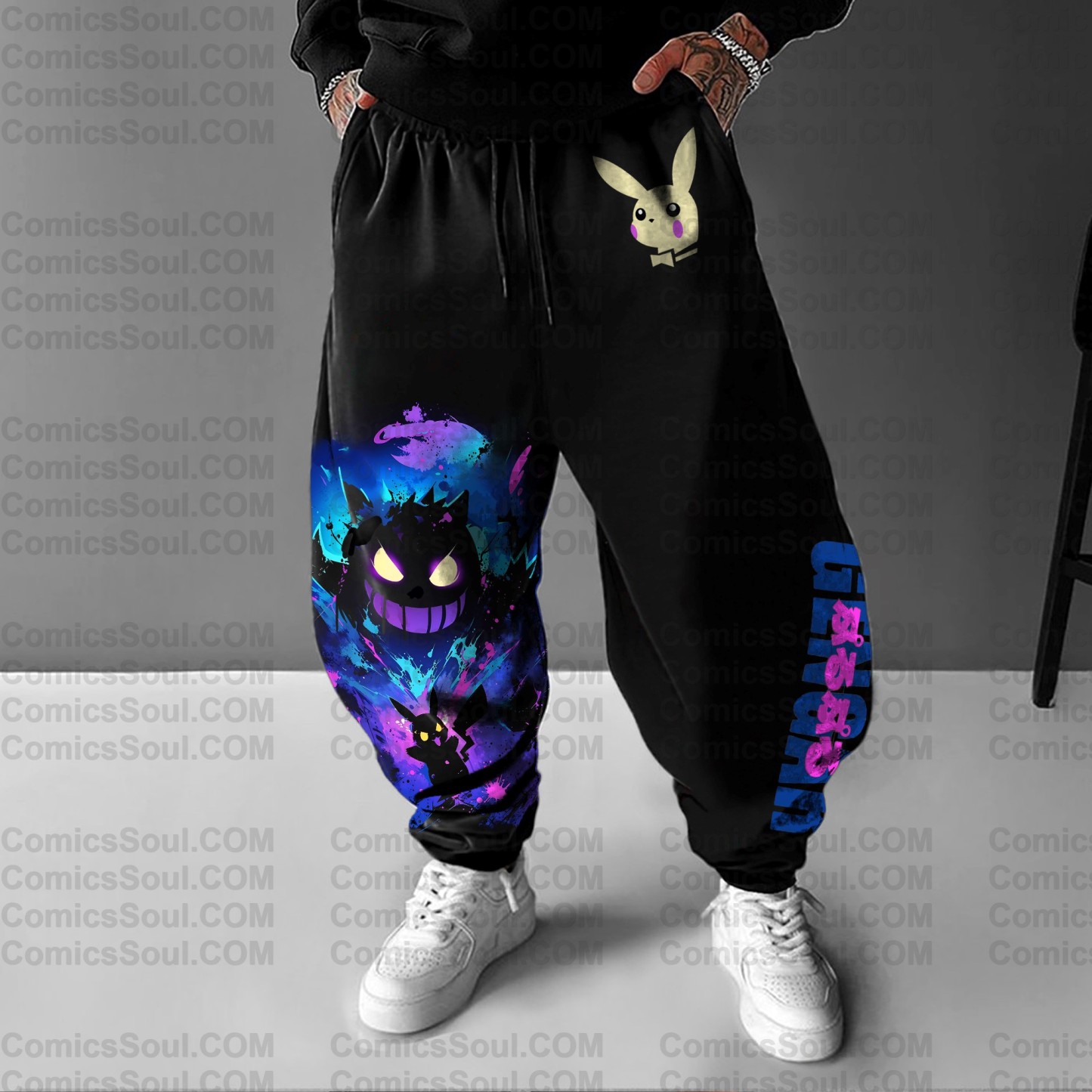 Unisex Anime Inspired Vintage Pants丨Demon Slayer X Pokémon