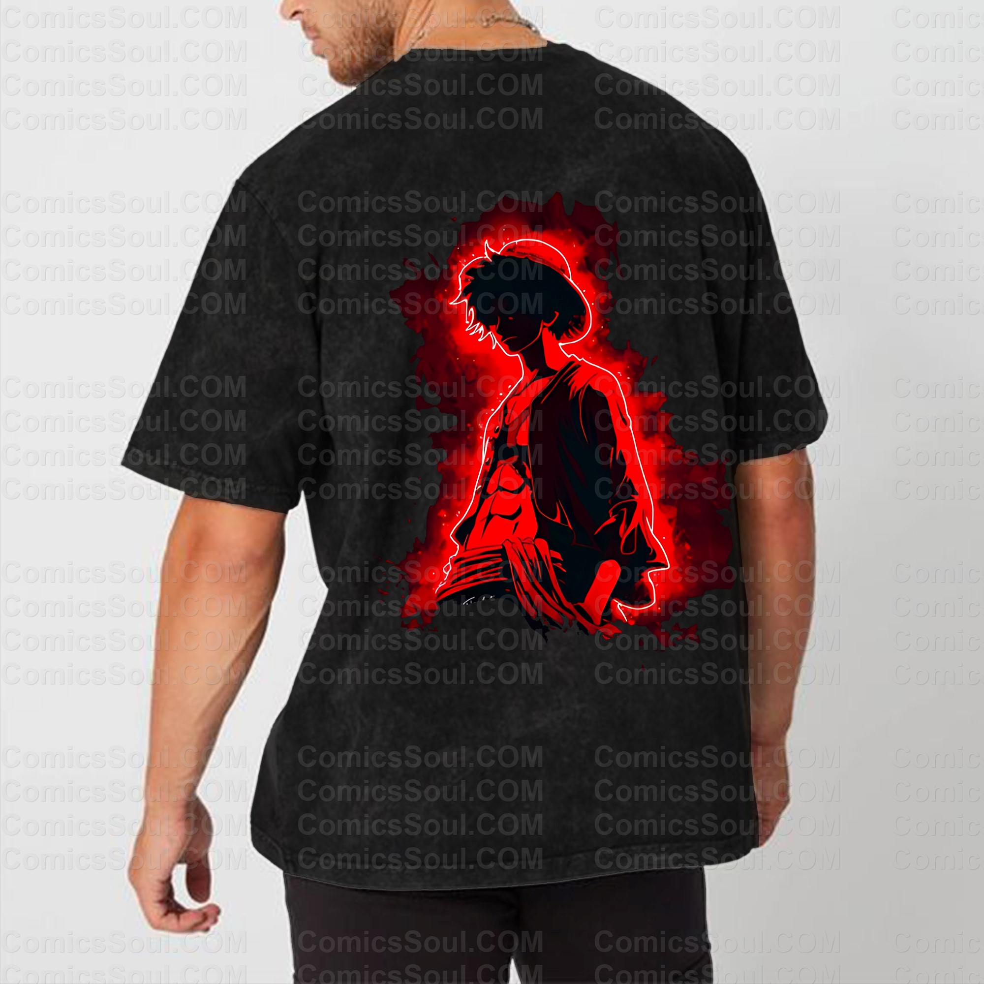 Vintage 3D Direct Inkjet Printed Washed Unisex T-Shirt