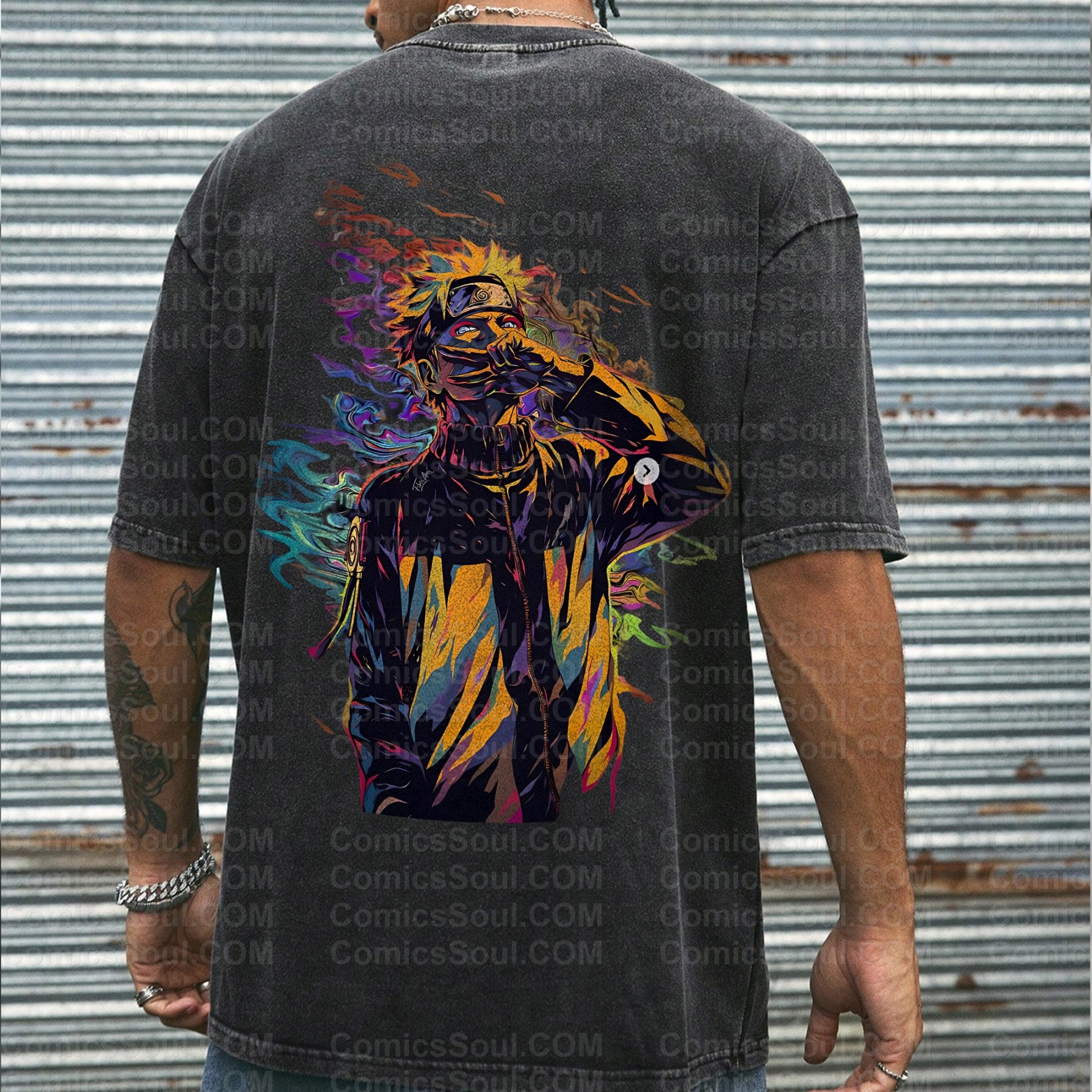 Vintage 3D Direct Inkjet Printed Washed Unisex T-Shirt