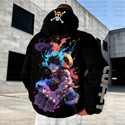 (Plus Velvet)Unisex Anime Graphic Streetwear Vintage Hoodie