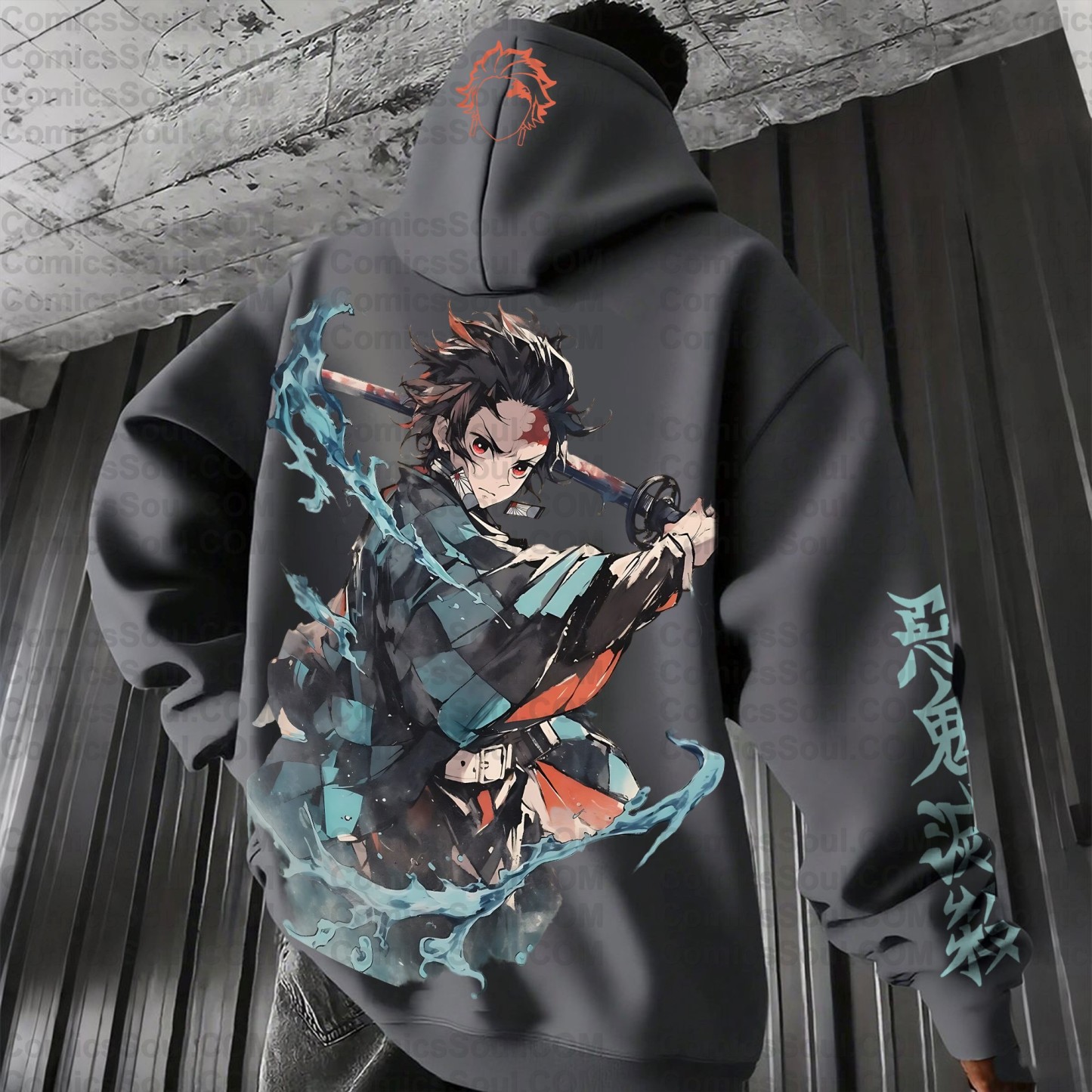 Unisex Anime Graphic Streetwear Vintage Hoodie丨Demon Slayer X Pokémon