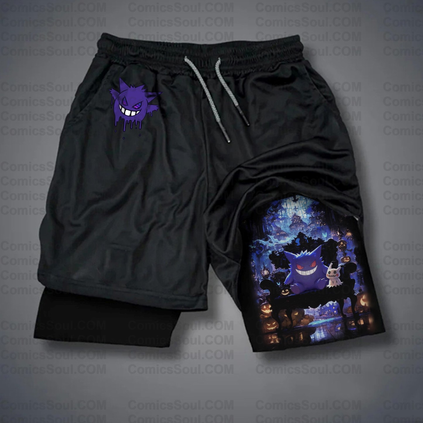 Unisex Casual Anime Streetwear Shorts 丨Demon Slayer X Pokémon