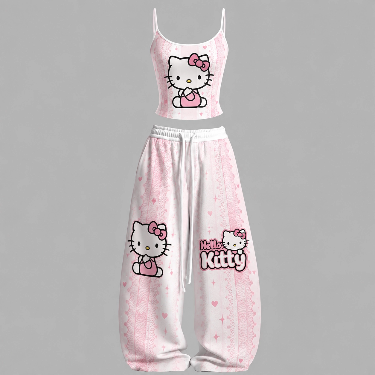 Hello Kitty Top & Elasticated Trousers Two-Piece Set