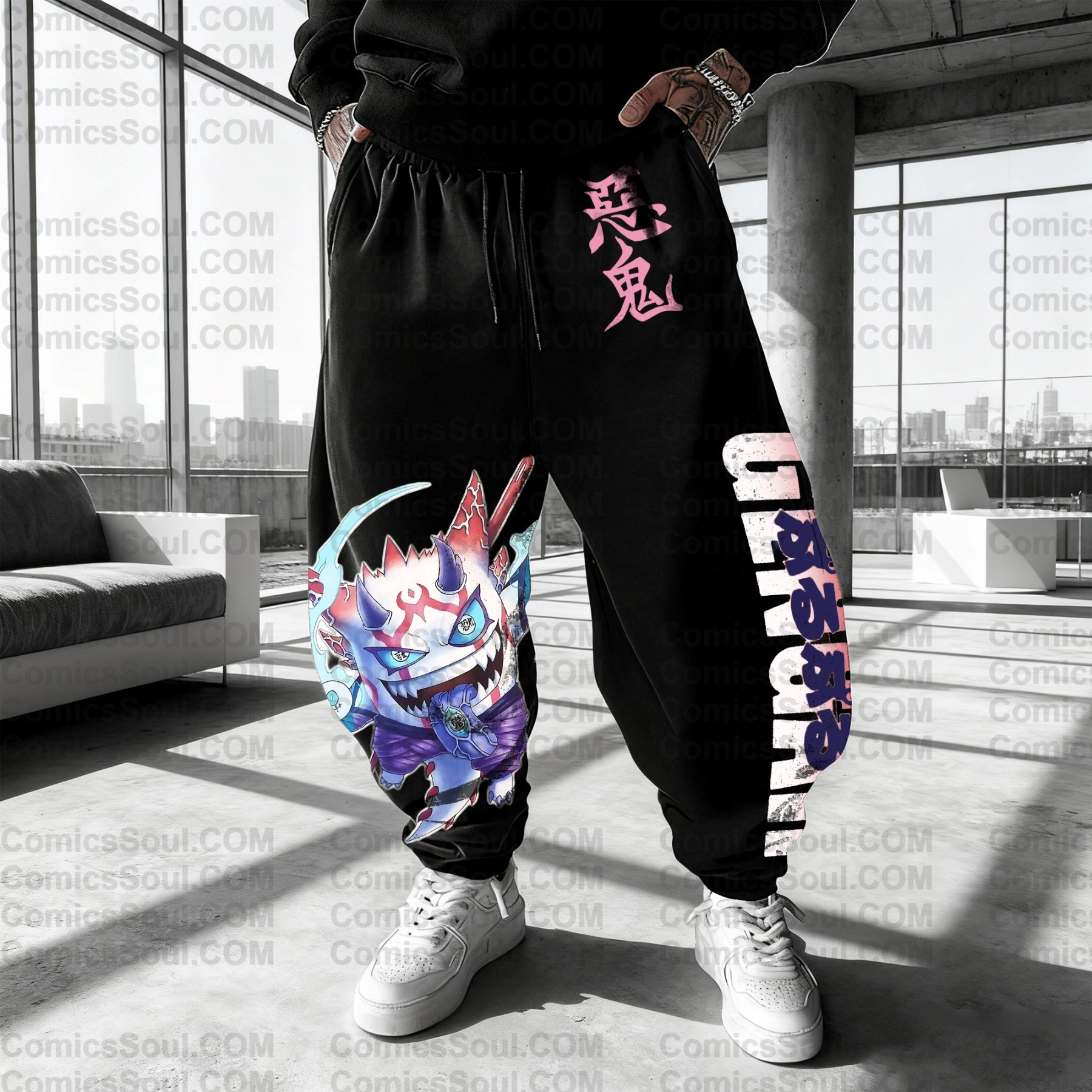 Unisex Casual Anime Streetwear Pants