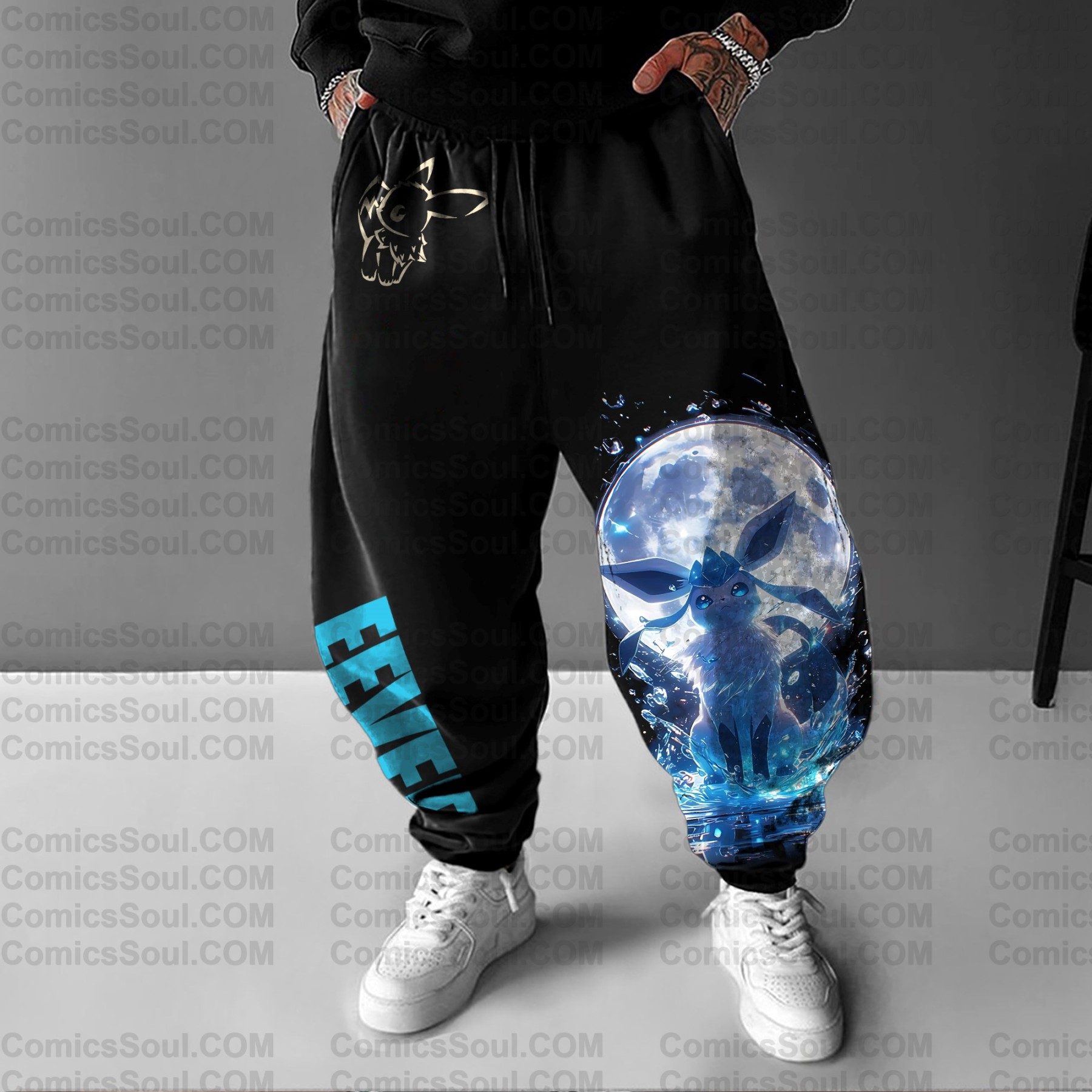 Unisex Anime Inspired Vintage Pants丨Demon Slayer X Pokémon