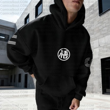 Plus Velvet Unisex Anime Graphic Streetwear Vintage Hoodie