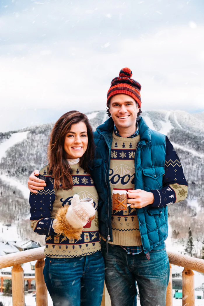 Unisex Christmas 1/4 Zip Stand Fleece Collar Thick Sweatshirt & Sweatpant