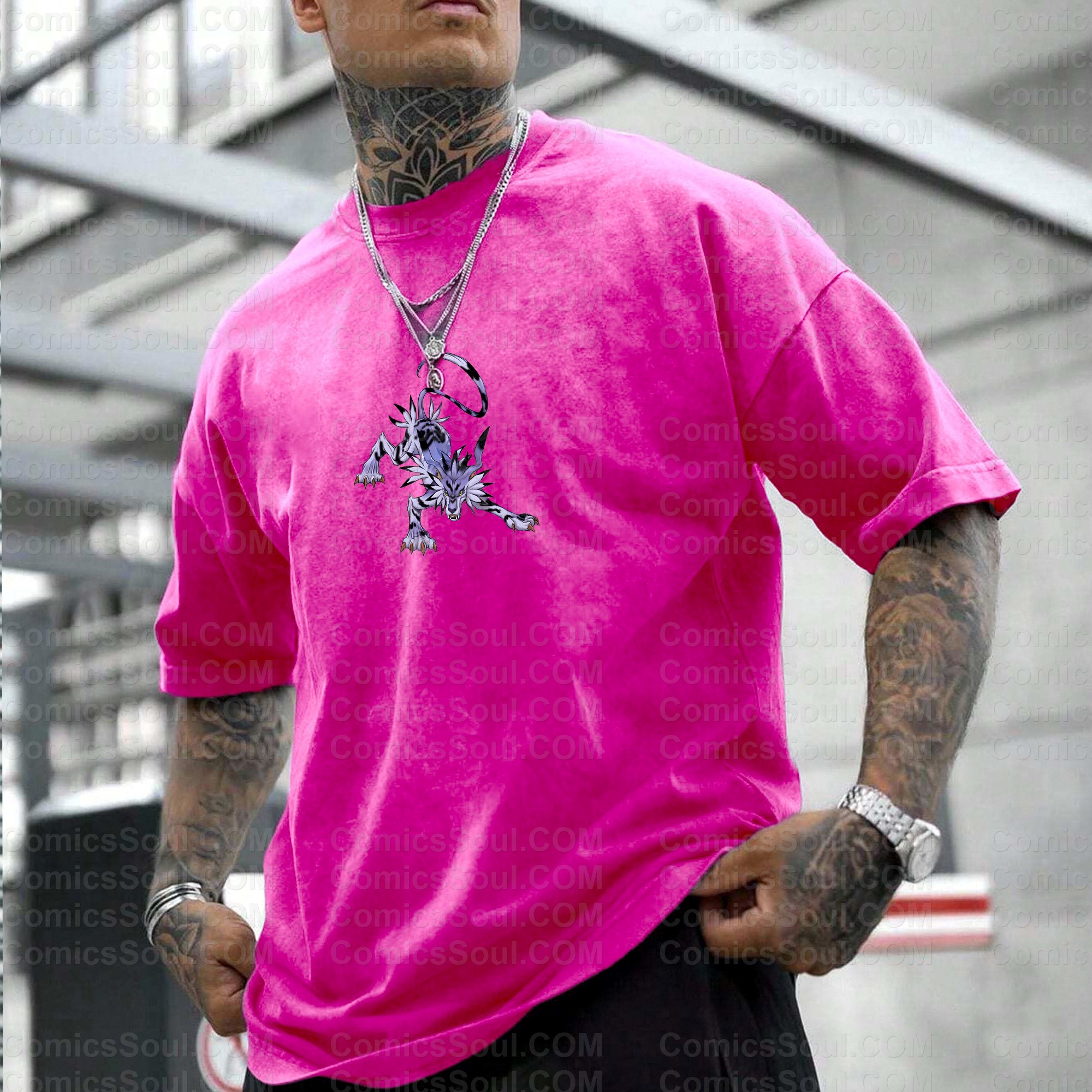 Vintage 3D Direct Inkjet Printed Washed Unisex T-Shirt