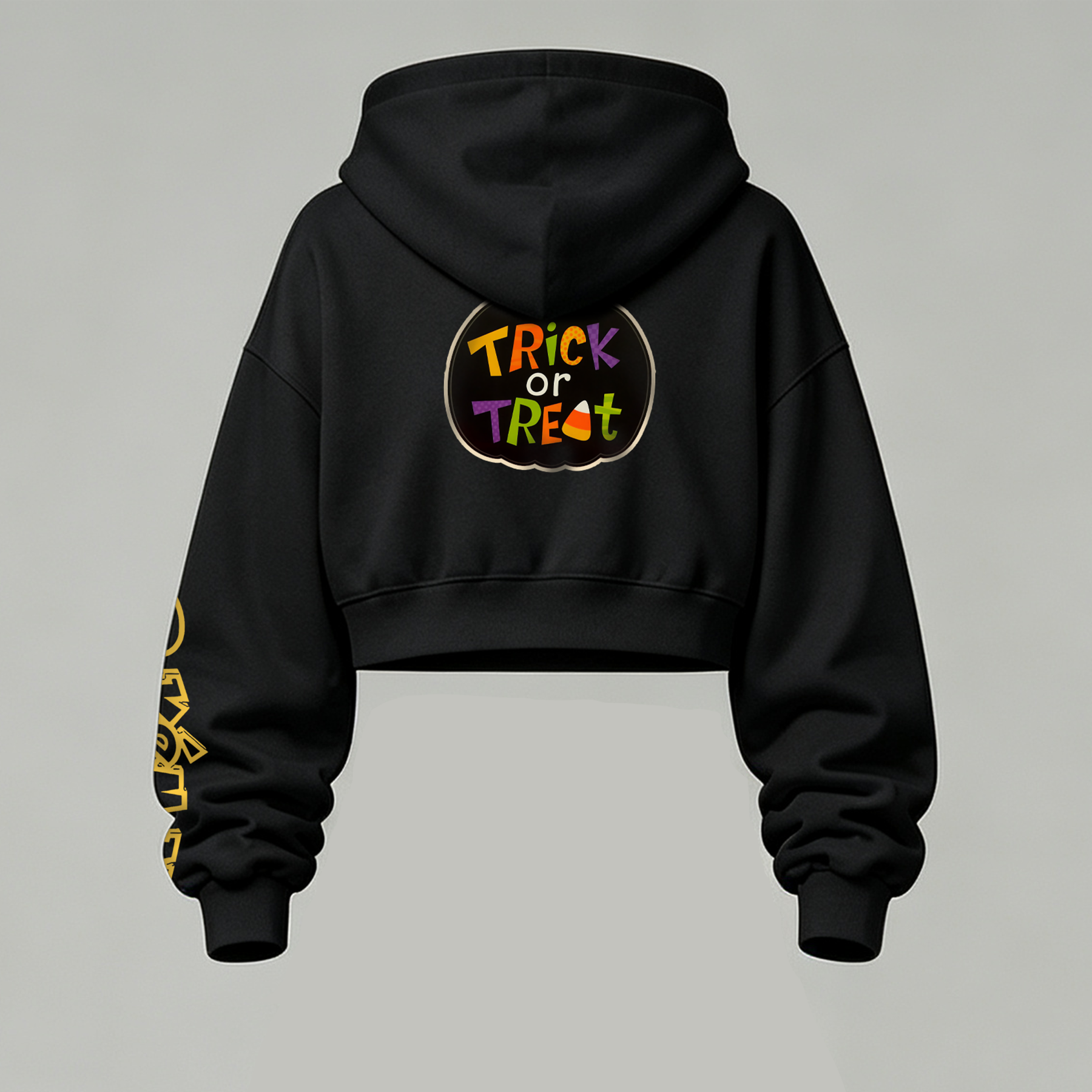 Pokémon Halloween Series Cropped Long Sleeve Hoodie & High Waist Jogger Pants Two Piece