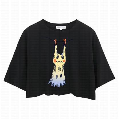 Cute and playful "Pokémon" summer women's cropped top