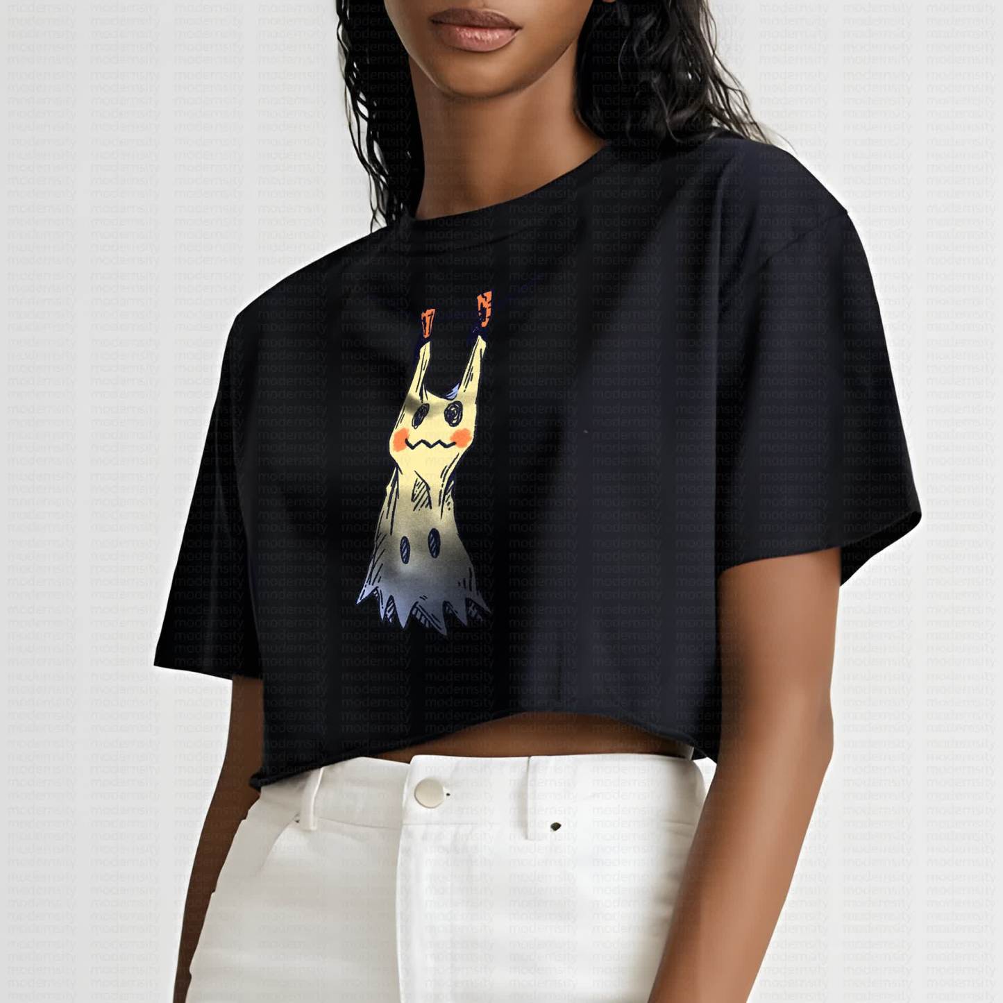 Cute and playful "Pokémon" summer women's cropped top