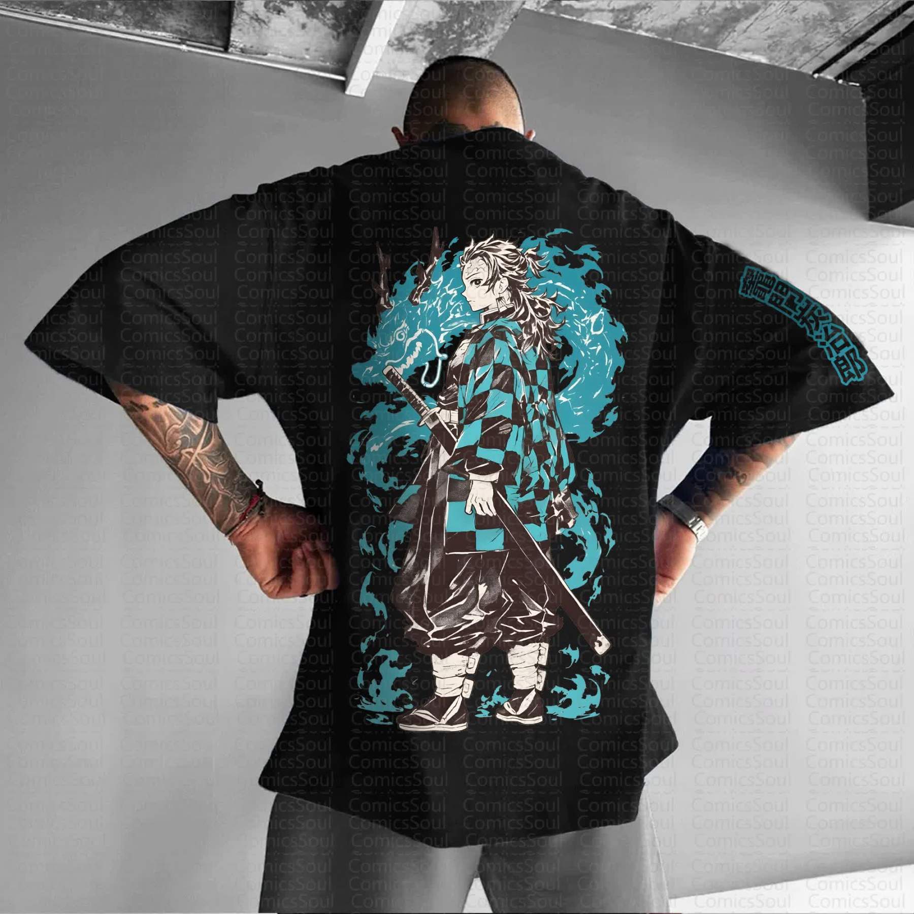 Unisex Anime Inspired Vintage T-Shirt丨Demon Slayer X Pokémon