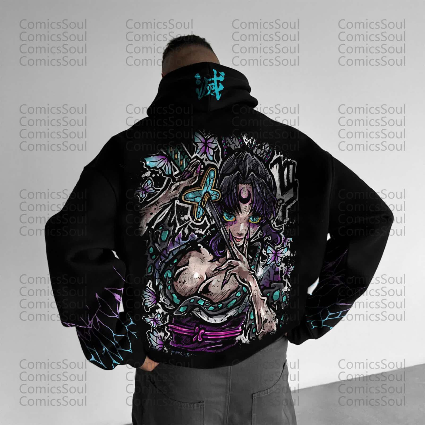 Unisex “Demon Slayer” Anime Graphic Streetwear Vintage Hoodie