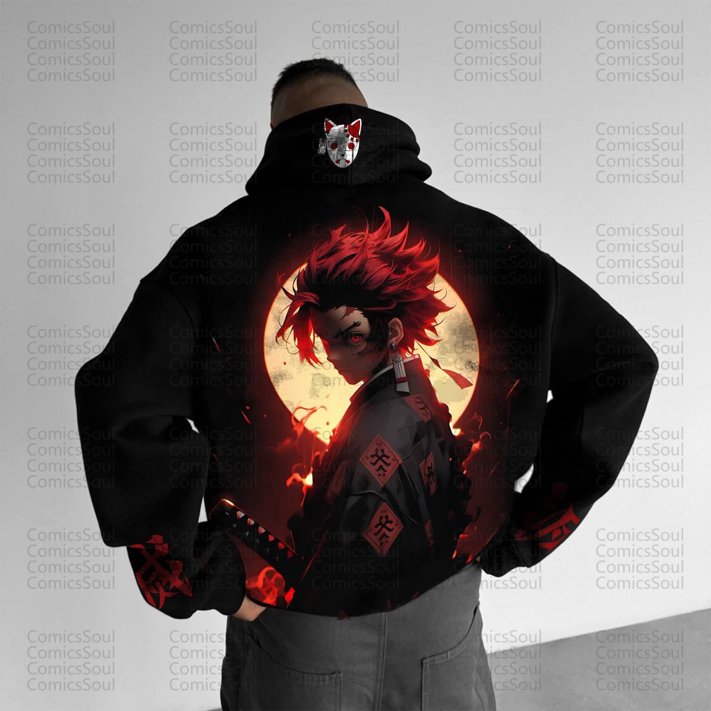 Unisex “Demon Slayer” Anime Graphic Streetwear Vintage Hoodie