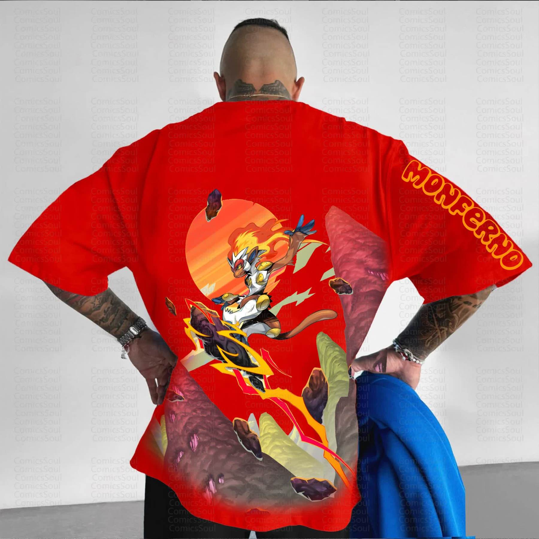 Unisex Anime Inspired Vintage T-Shirt丨Demon Slayer X Pokémon