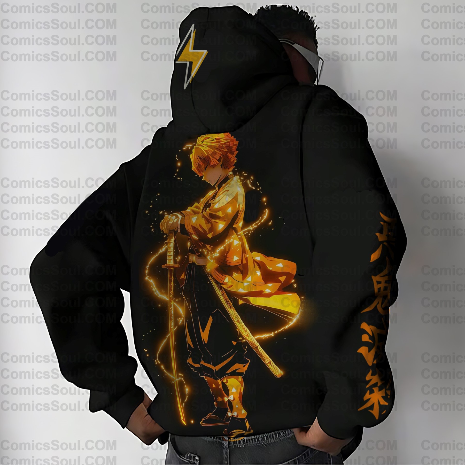 Unisex Anime Graphic Streetwear Vintage Hoodie丨Demon Slayer X Pokémon