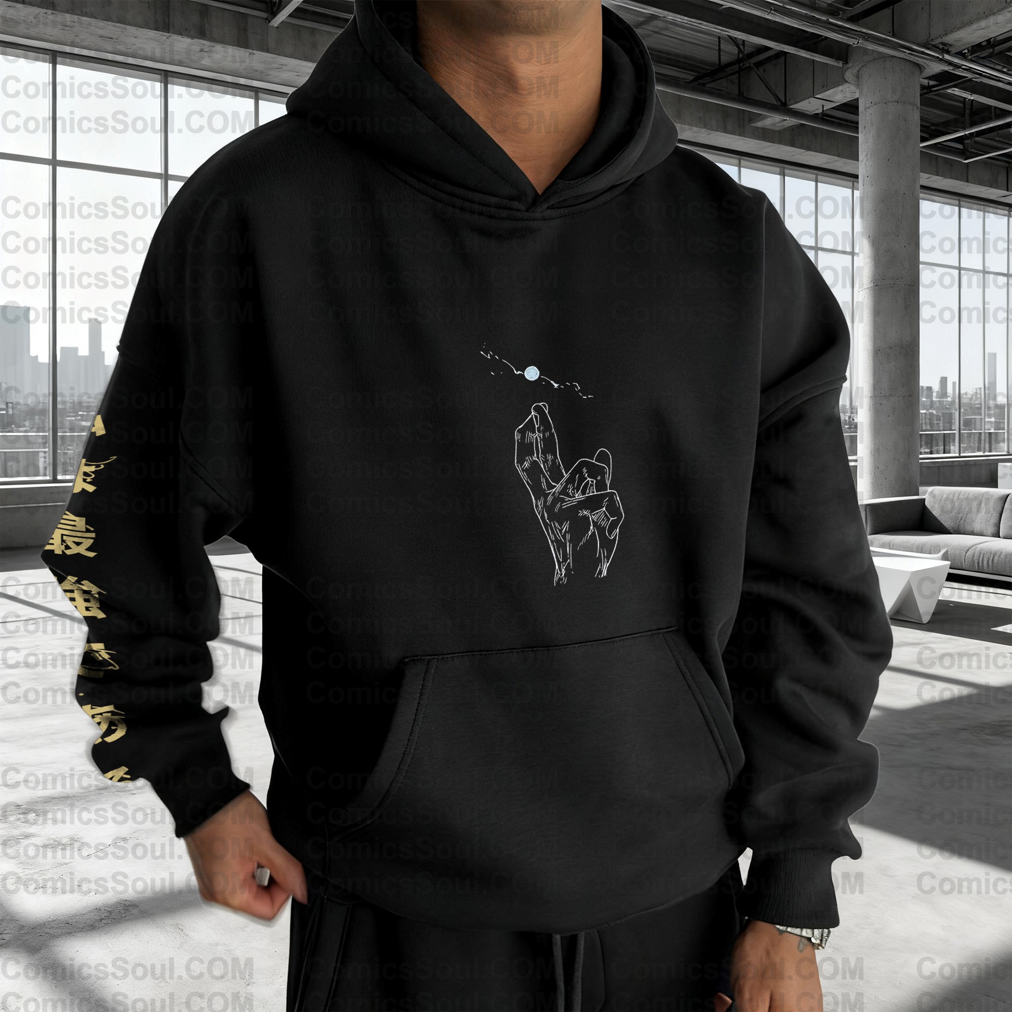 Plus Velvet Unisex Anime Graphic Streetwear Vintage Hoodie