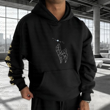 Plus Velvet Unisex Anime Graphic Streetwear Vintage Hoodie