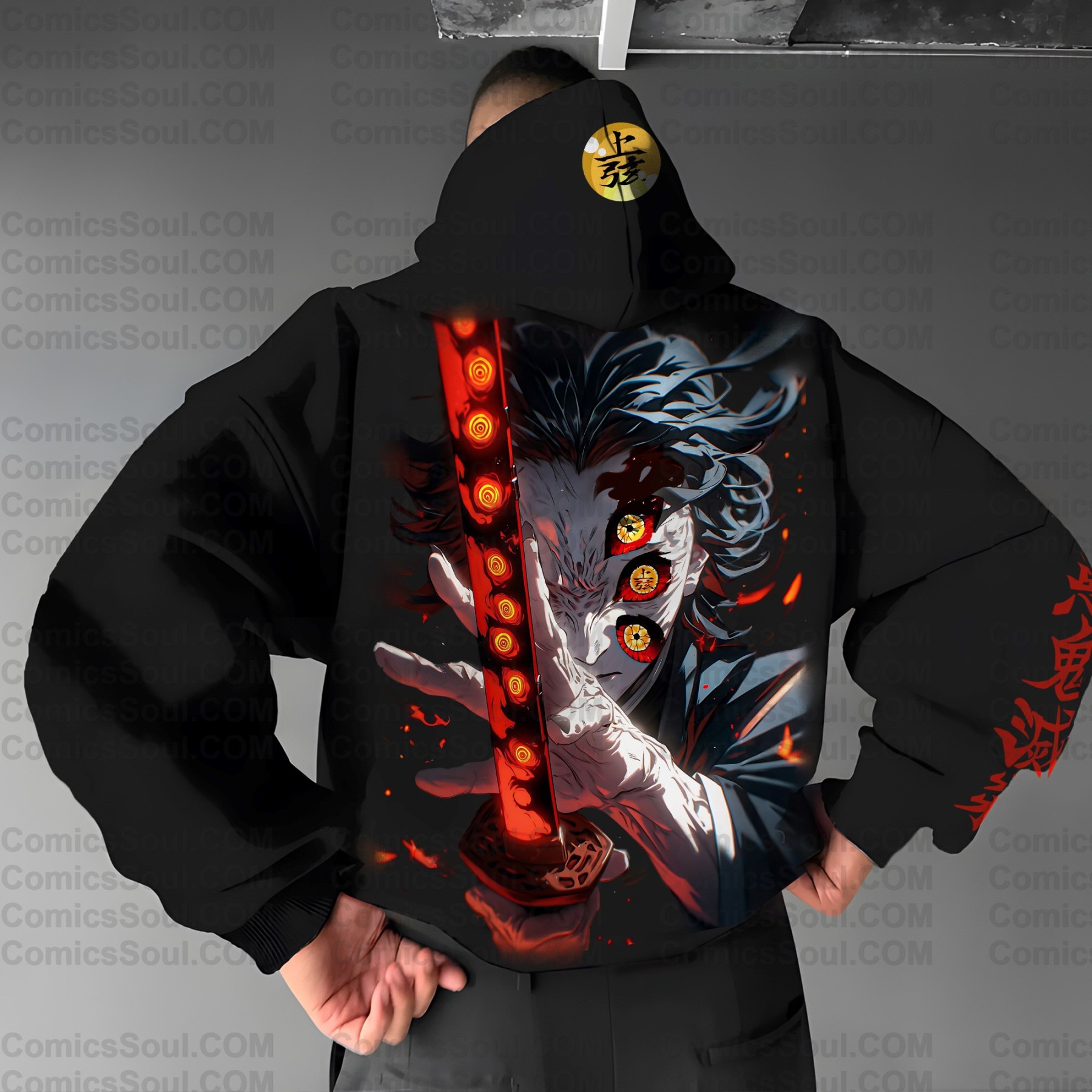 Unisex Anime Graphic Streetwear Vintage Hoodie丨Demon Slayer X Pokémon