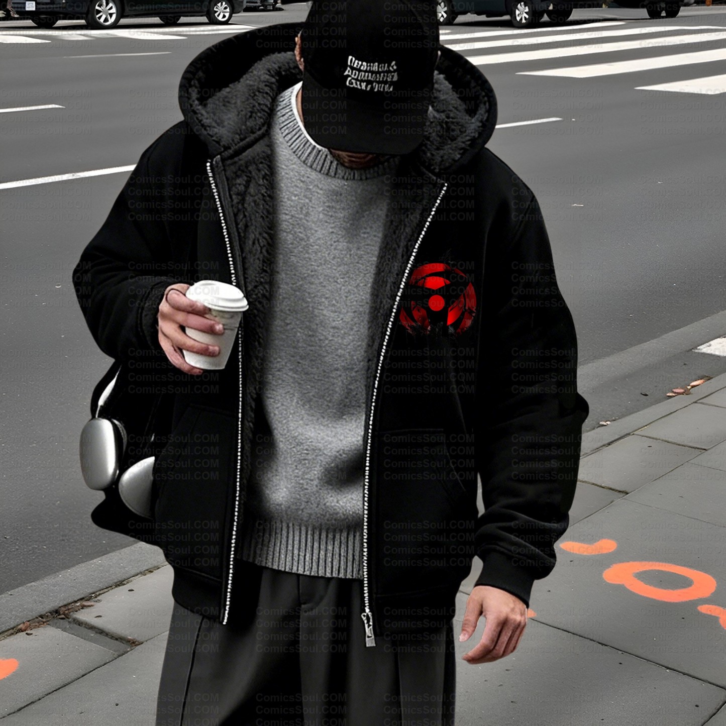 Unisex Graphic Streetwear Vintage Zipper Cardigan Plush Hoodid