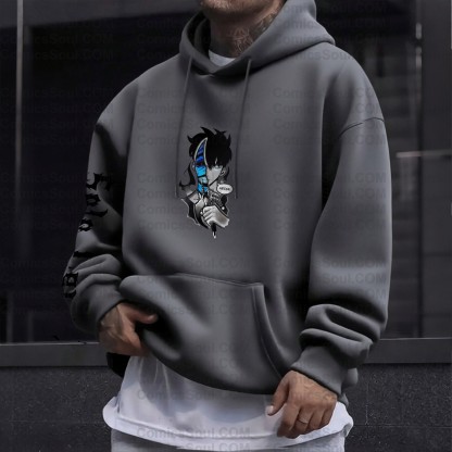 Unisex Anime Graphic Streetwear Wintage Plush Hoodie