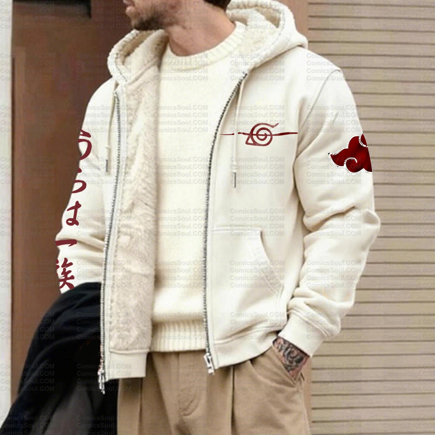 Unisex Graphic Streetwear Vintage Zipper Cardigan Plush Hoodid