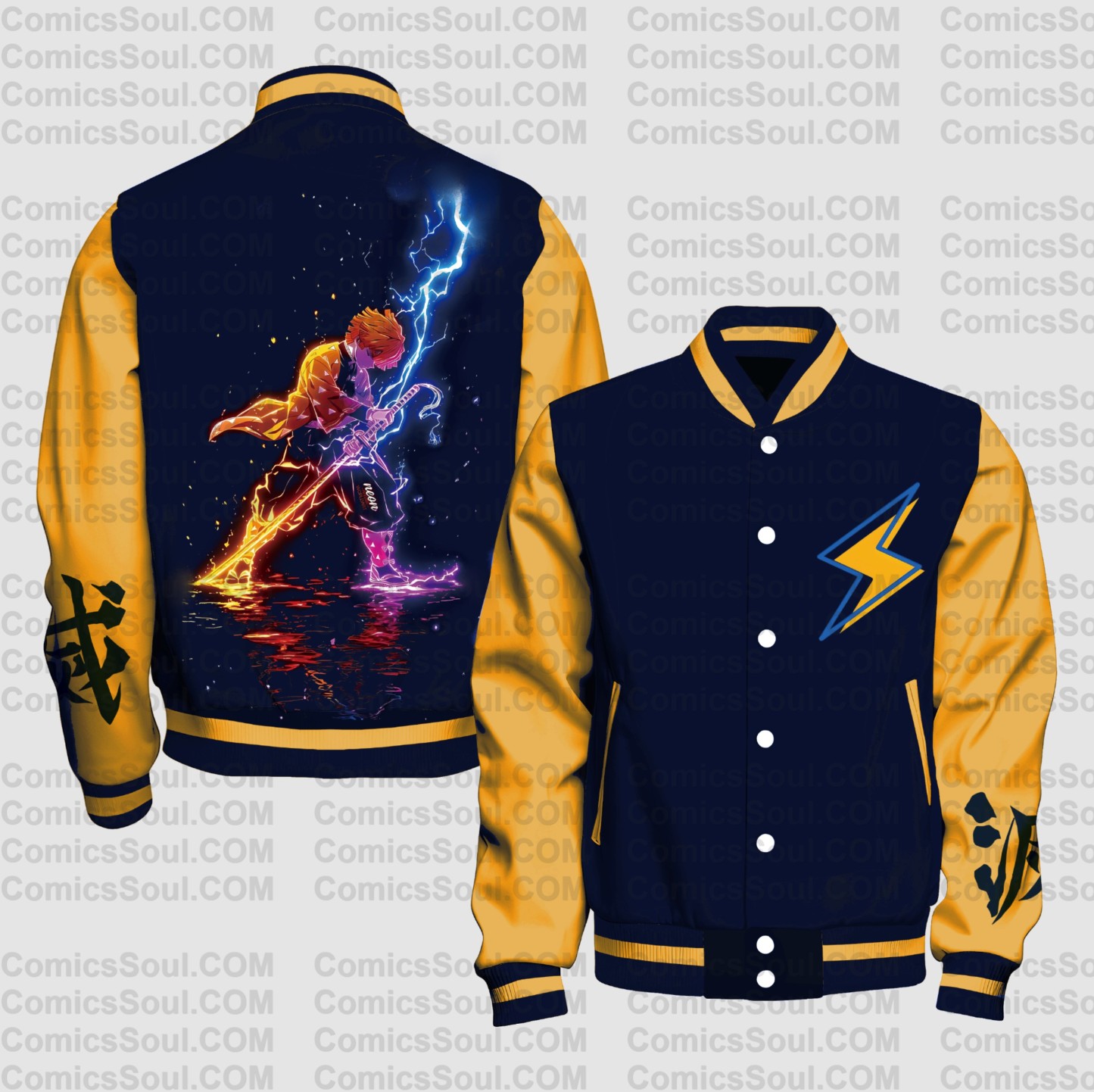 Spring And Autumn Unisex Casual Streetwear Fashion Jacket | Demon Slayer
