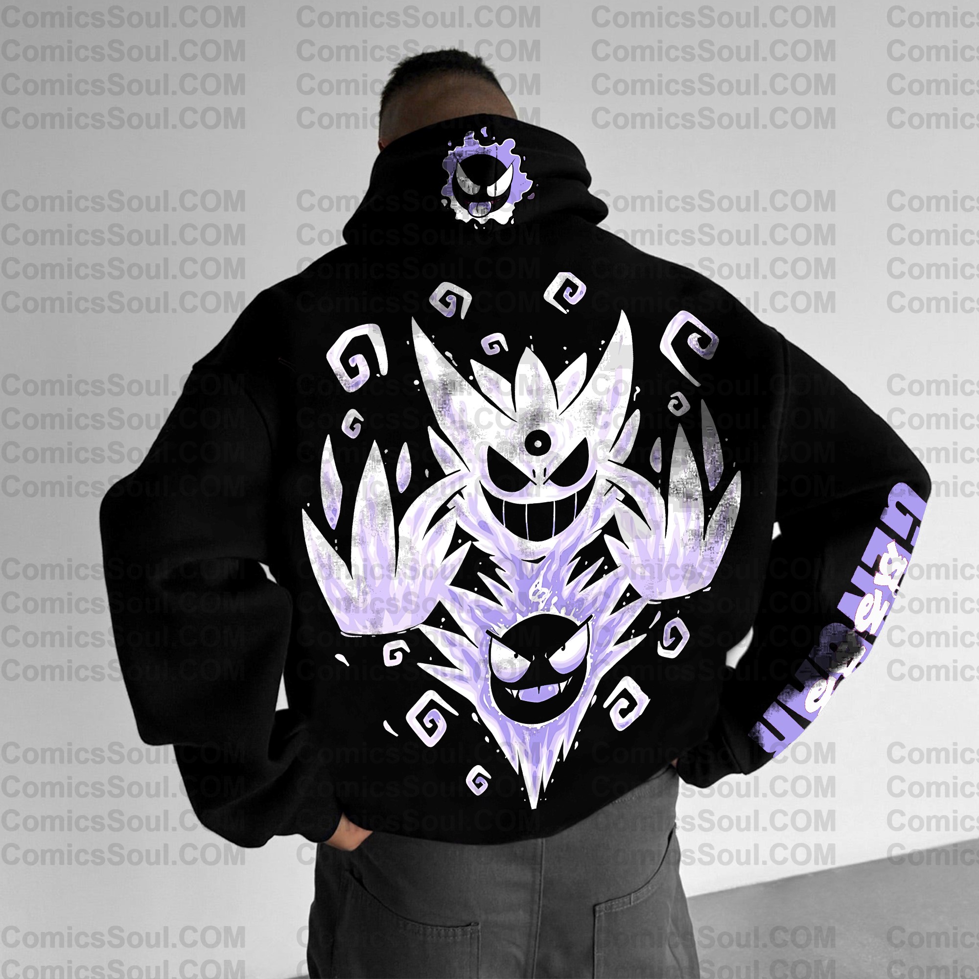 Unisex Anime Graphic Streetwear Vintage Plush Hoodie| Gengar