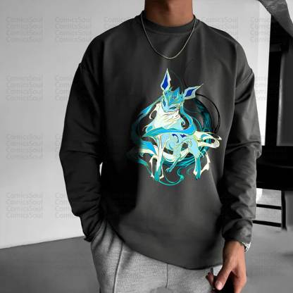 Unisex “Pokémon” Anime Graphic Streetwear Vintage long-sleeved T-shirt