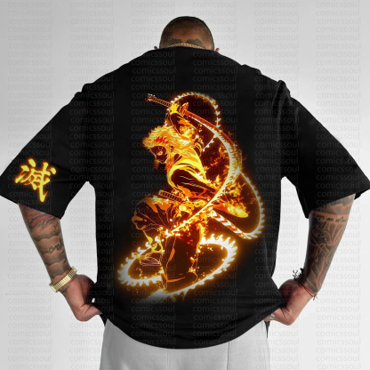 Unisex Anime Inspired Vintage T-Shirt | Demon Slayer