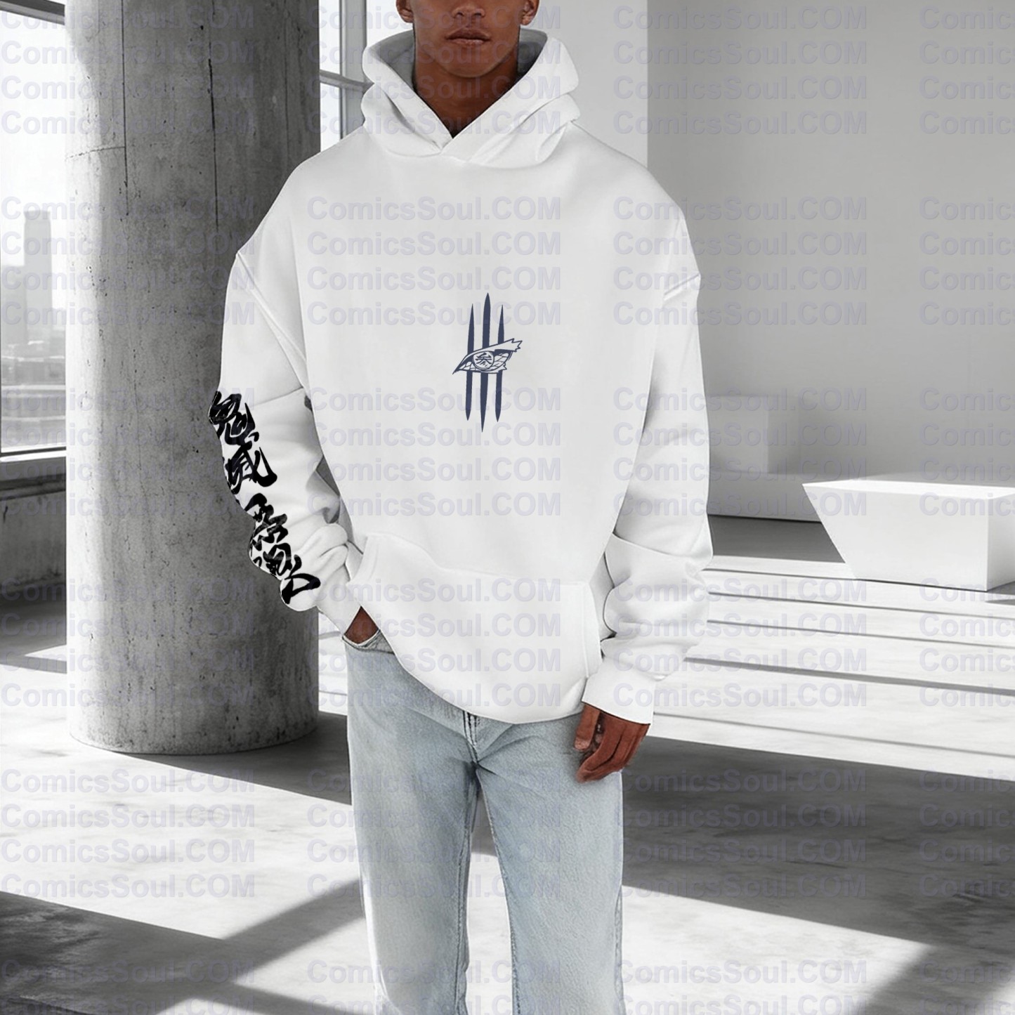 Plus Velvet Unisex Anime Graphic Streetwear Vintage Hoodie