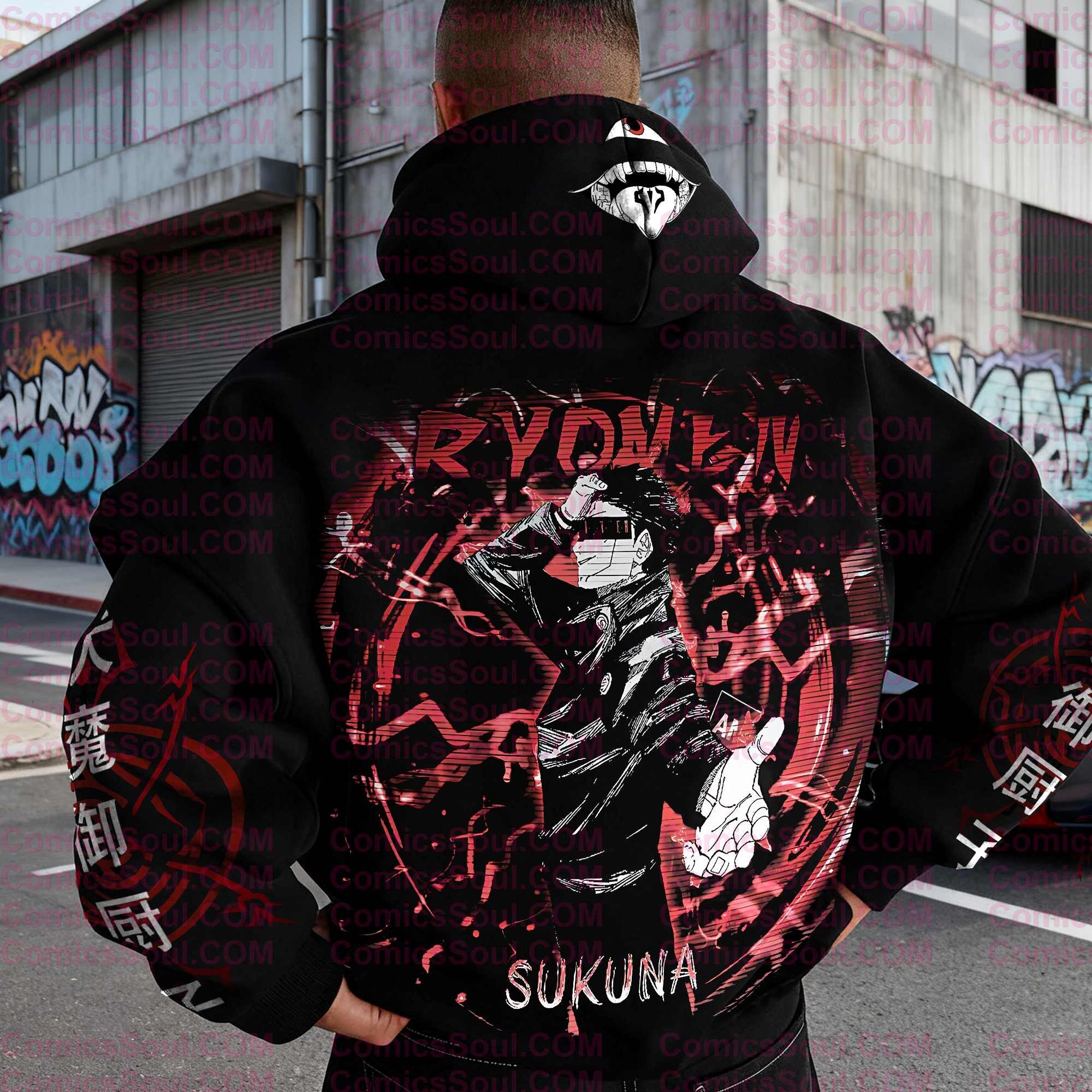 plus velvetUnisex Anime Graphic Streetwear Vintage Hoodie