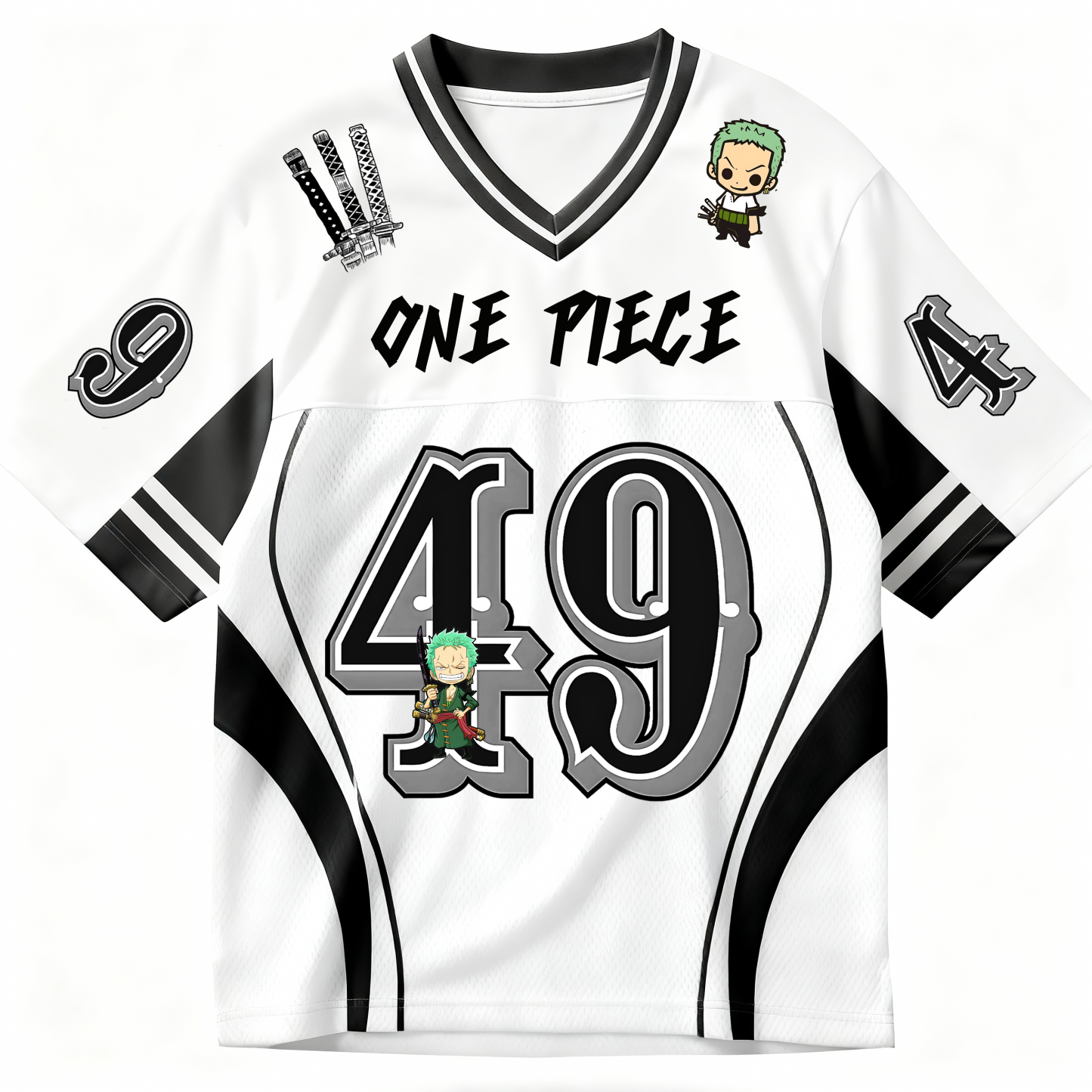 Unisex Anime Retro Mesh Sports Jersey T-Shirt