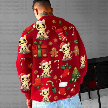 ChristmasPlus Velvet Unisex Anime Inspired Vintage Sweatshirt