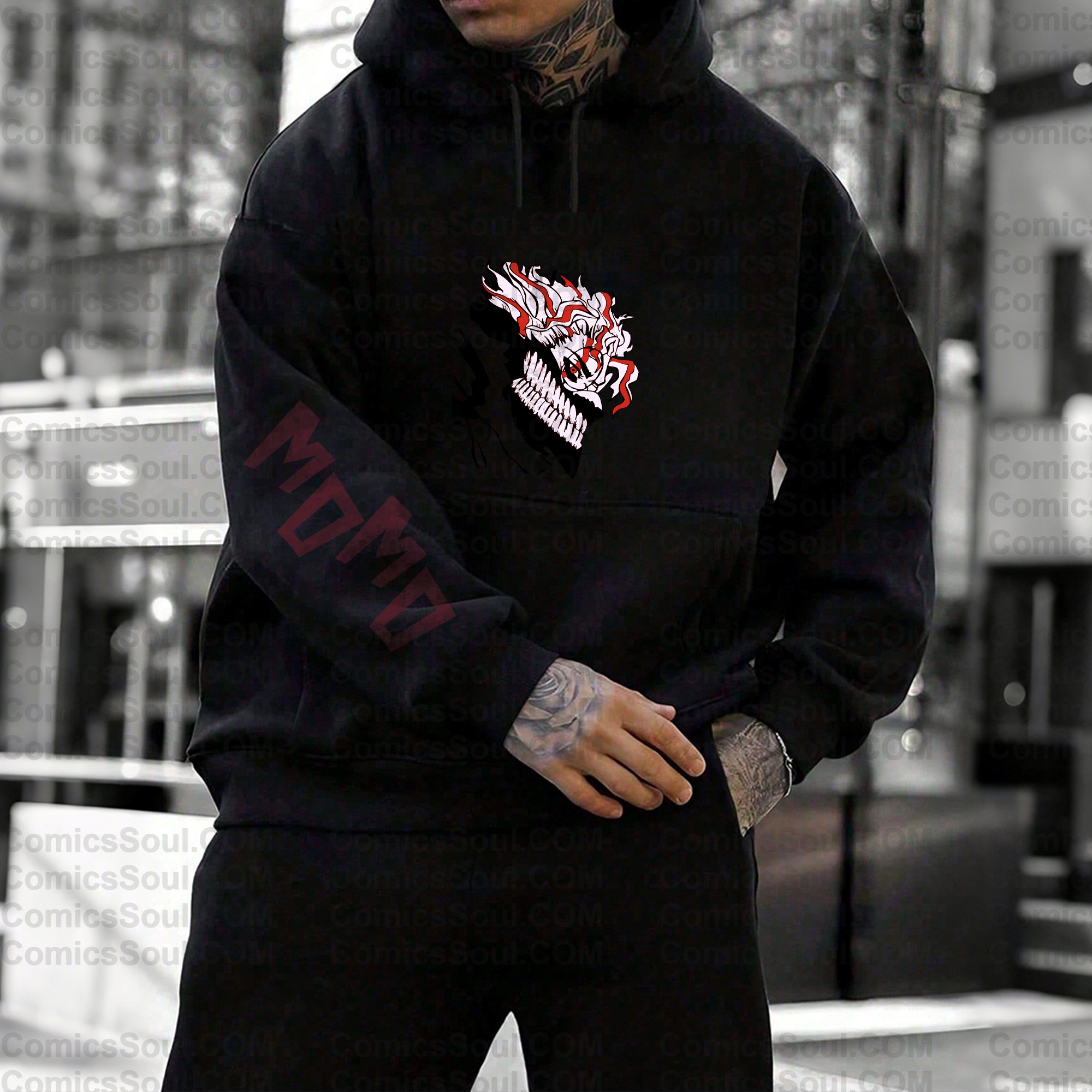 Unisex Anime Print  Casual Oversized Hoodie