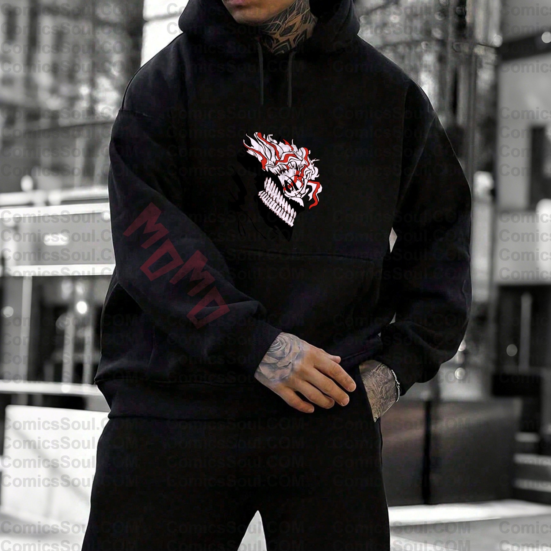 Unisex Anime Print  Casual Oversized Hoodie