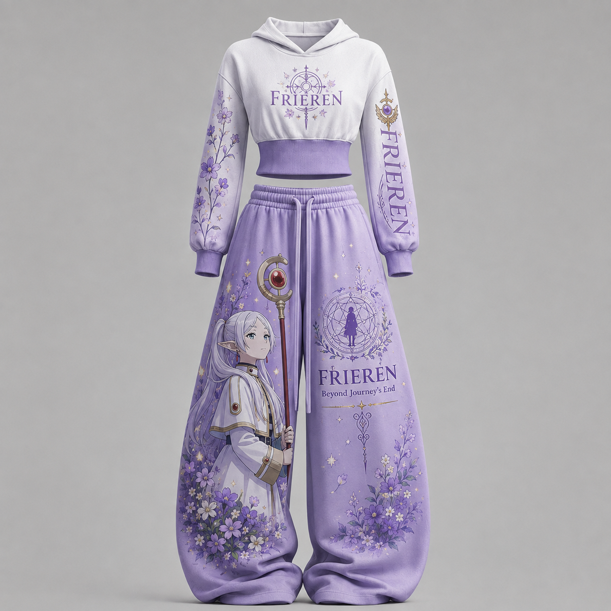 FRIEREN Hoodie & Pants TwoPiece Tracksuit Set