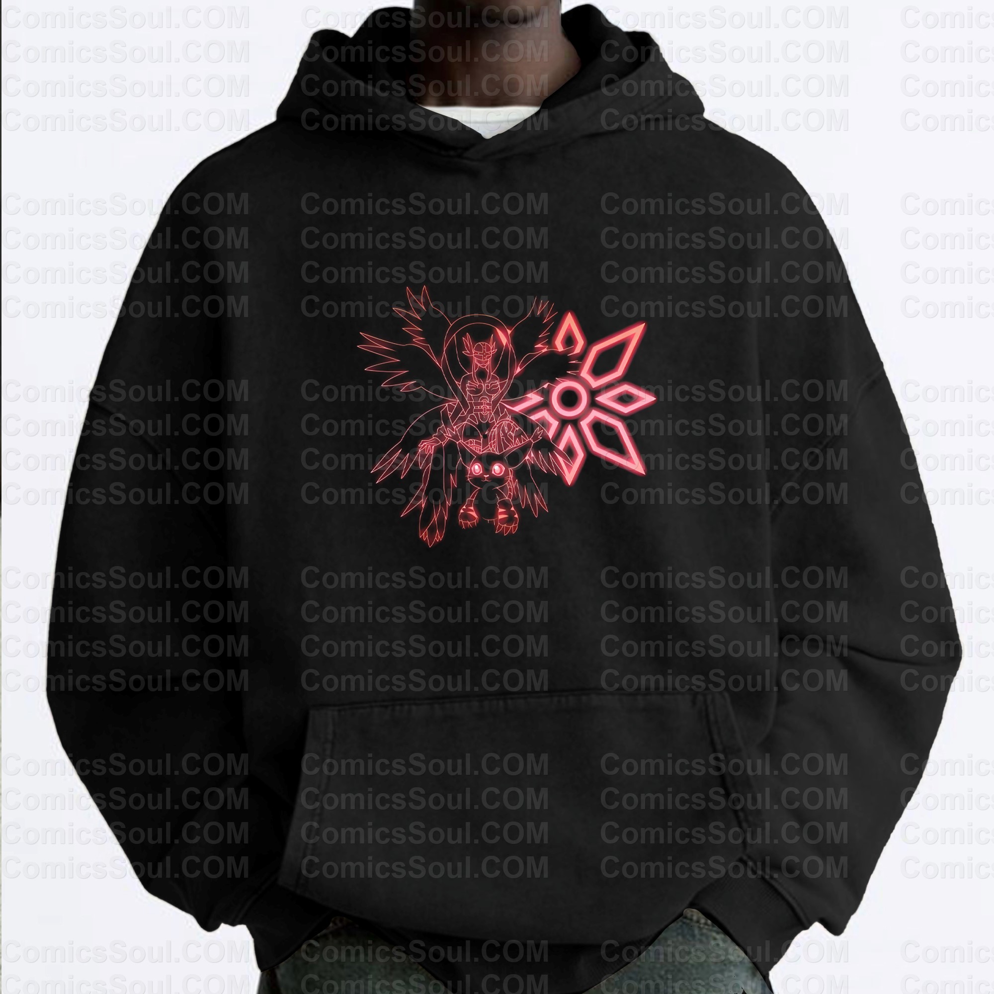 Vintage 3D Direct Inkjet Printed Washed Unisex Plush Hoodie
