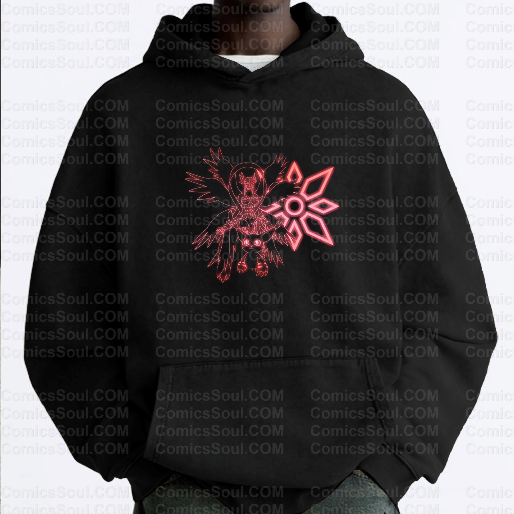 Vintage 3D Direct Inkjet Printed Washed Unisex Plush Hoodie